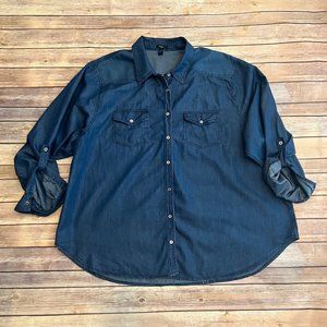 NEW Rue21 Denim Chambray Button Shirt